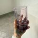Set of 4 purple graphic octagonal glasses