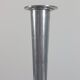 Vintage postmodern art deco revival chromed aluminum candlestick