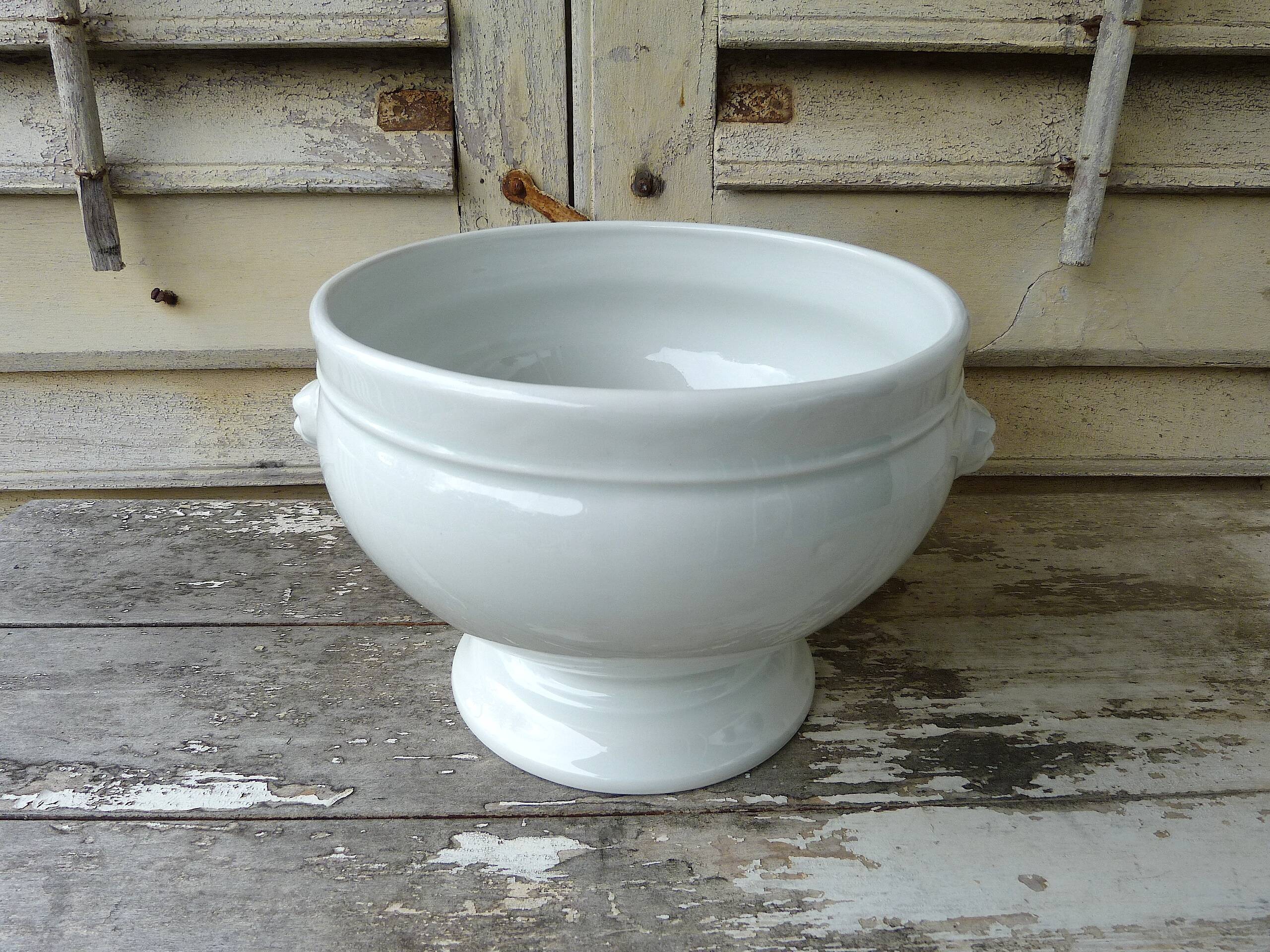 Soup tureen porcelain lion heads