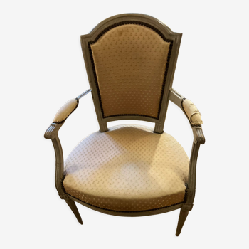 Louis XVI era seat in natural rechampi hetre