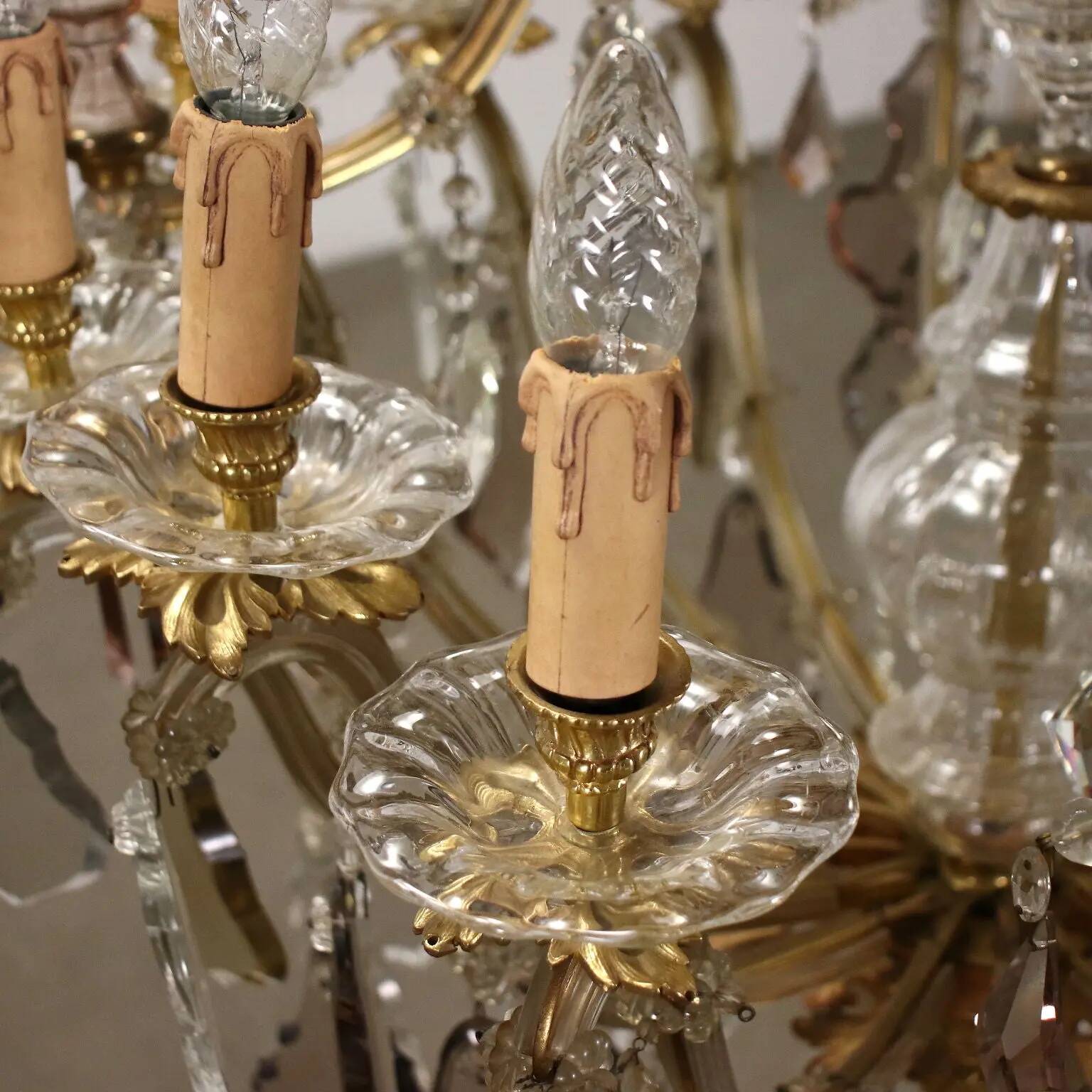 Glass chandelier Italy 20th Century