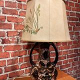 Ceramic table lamp with lampshade