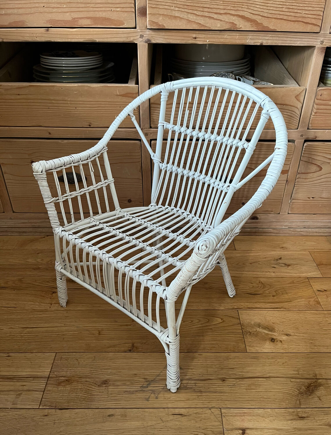 Old rattan children's chair