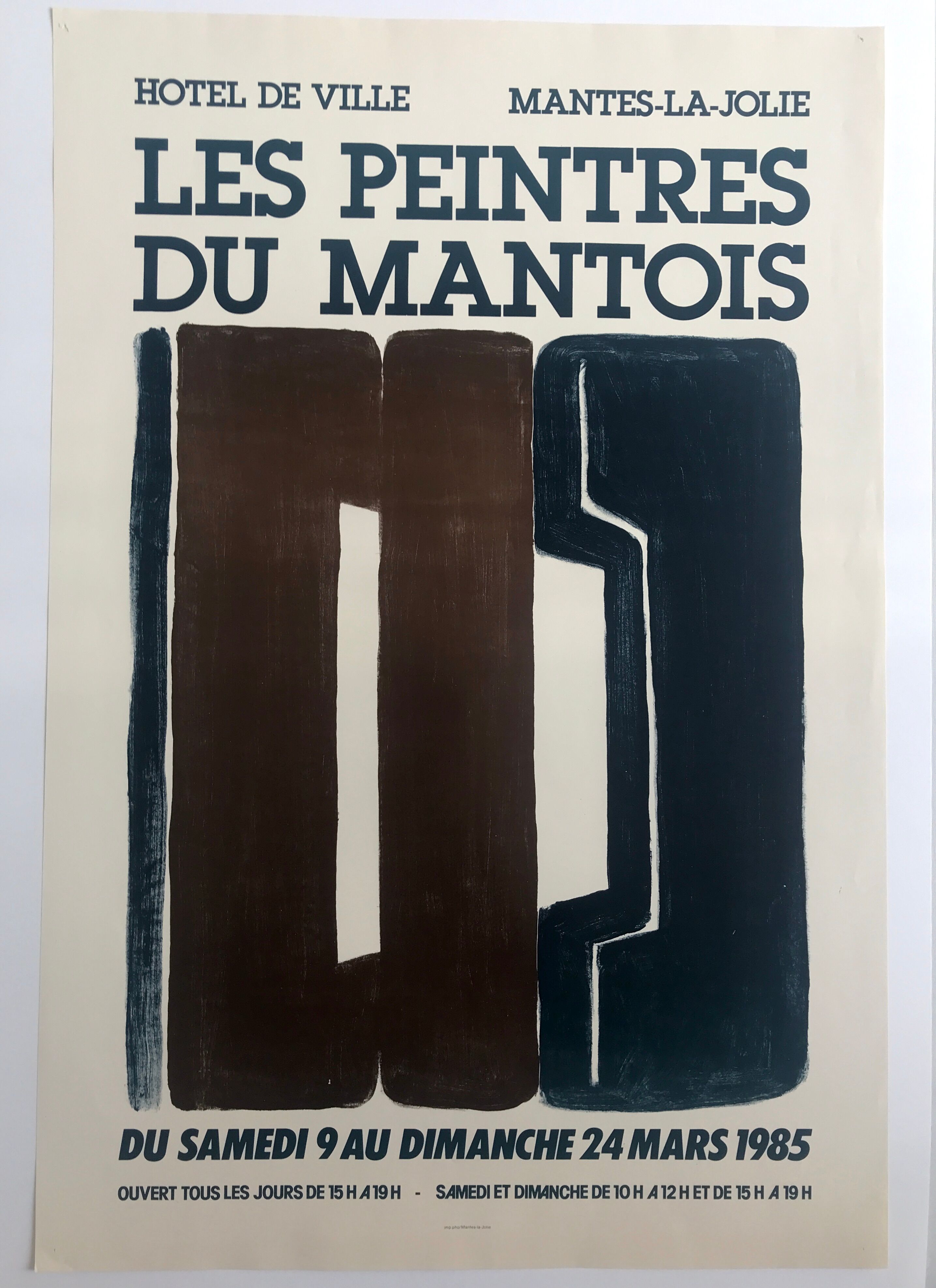 Original color poster Les peintres du Mantois, 1985