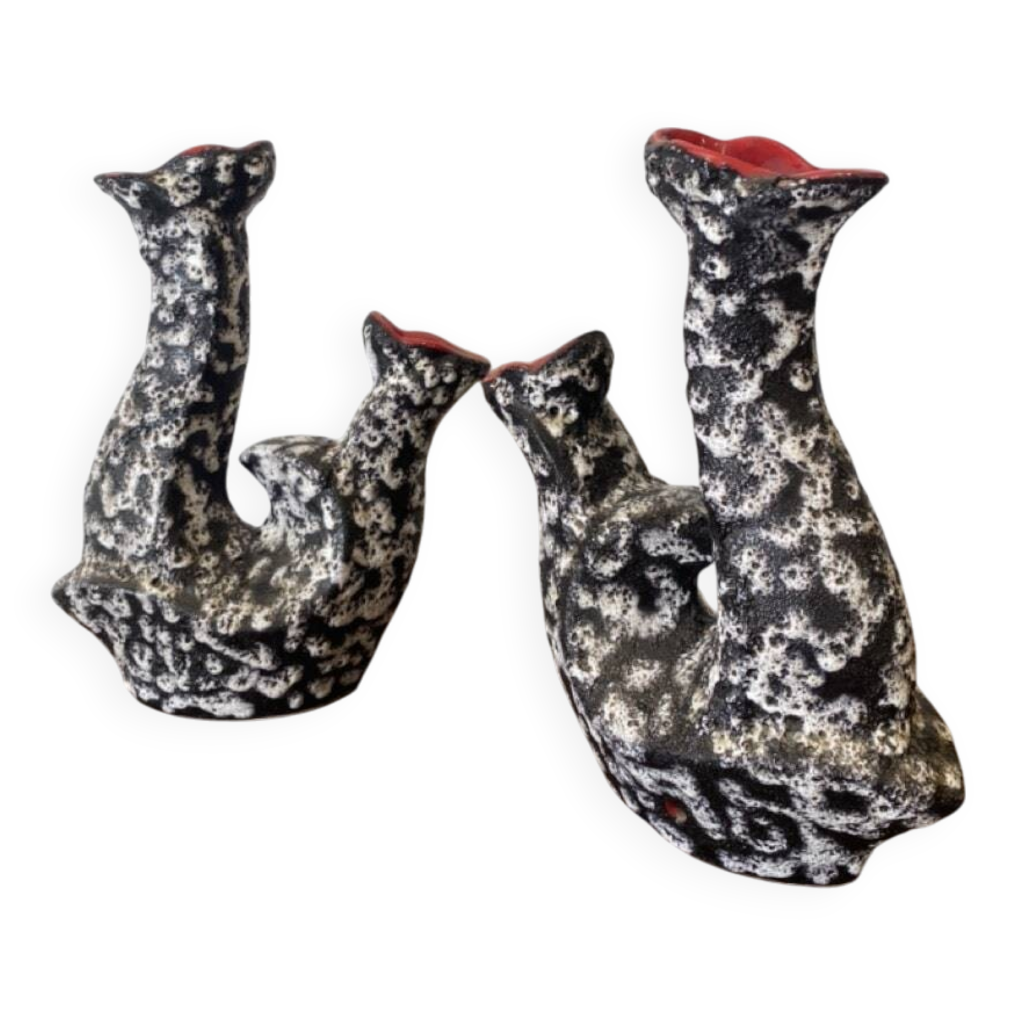 Paire de vases Vallauris, modèle A84, FAT LAVA