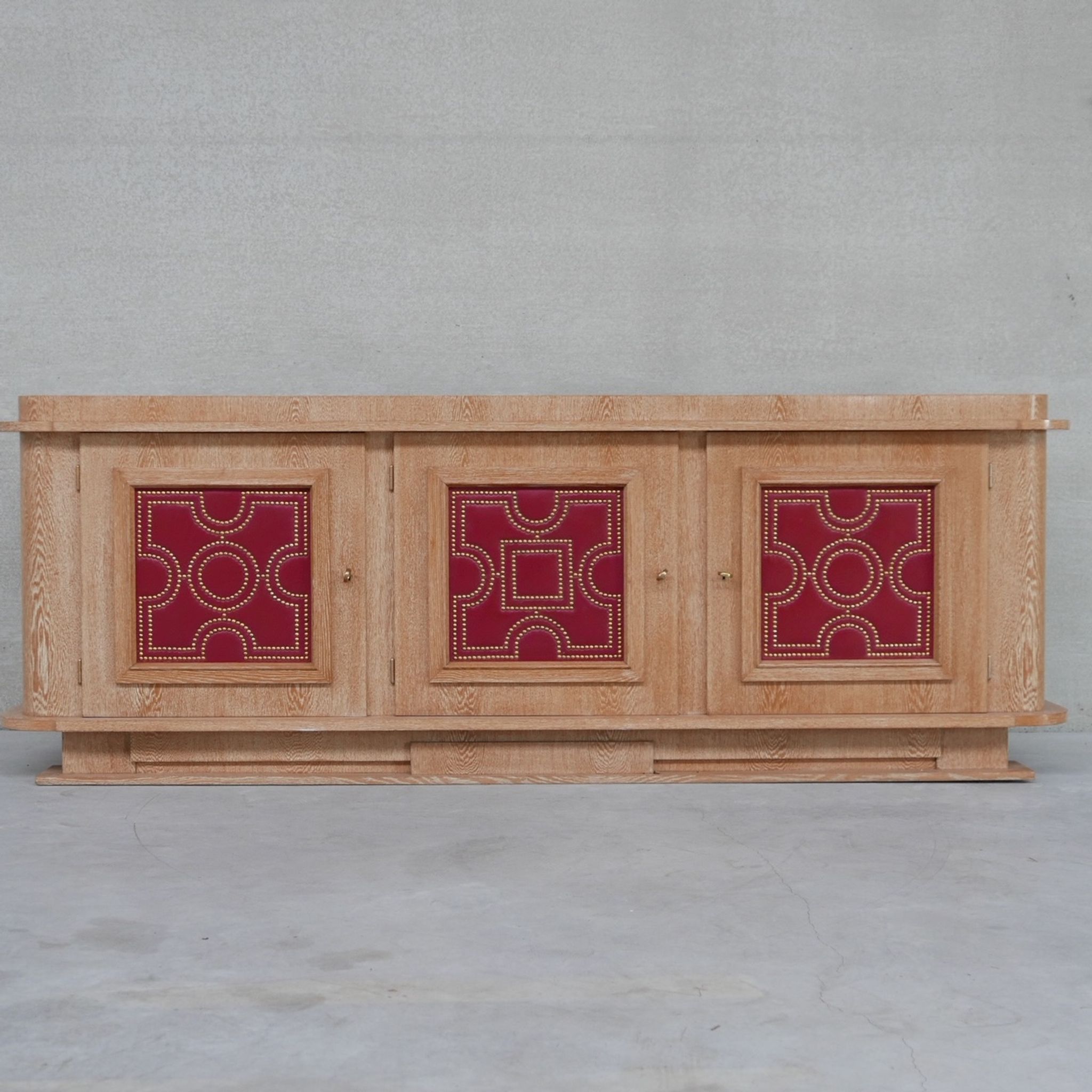 Art Deco Limed Oak Sideboard attributed to André Arbus