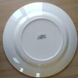 Grand plat Digoin Sarreguemines Rose bleue