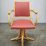 Ligna Adjustable Swivel Office Chair, Czechoslovakia, 1950s