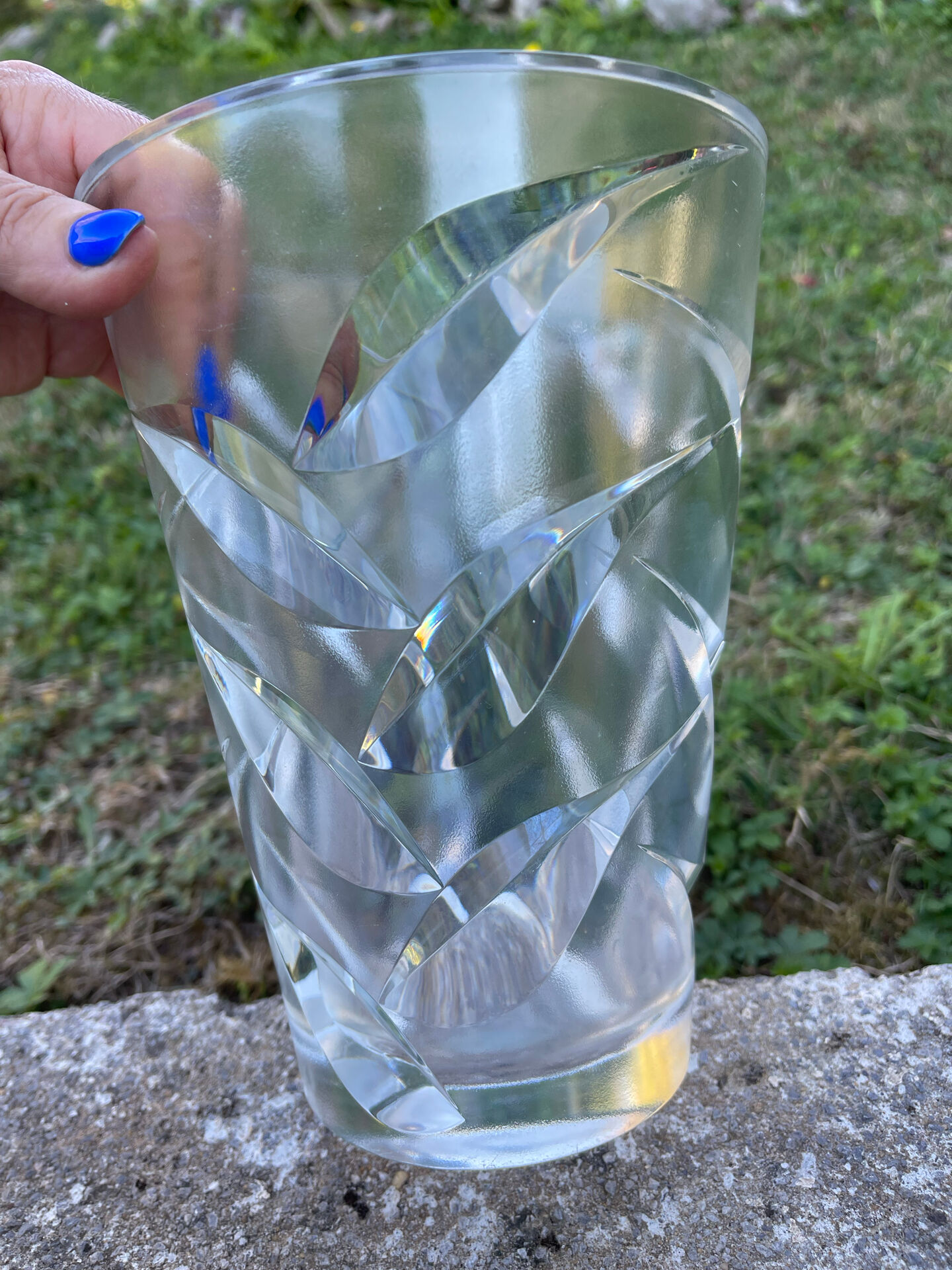 Vintage crystal vase