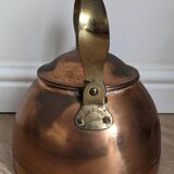 Dutch copper and porcelain teapot