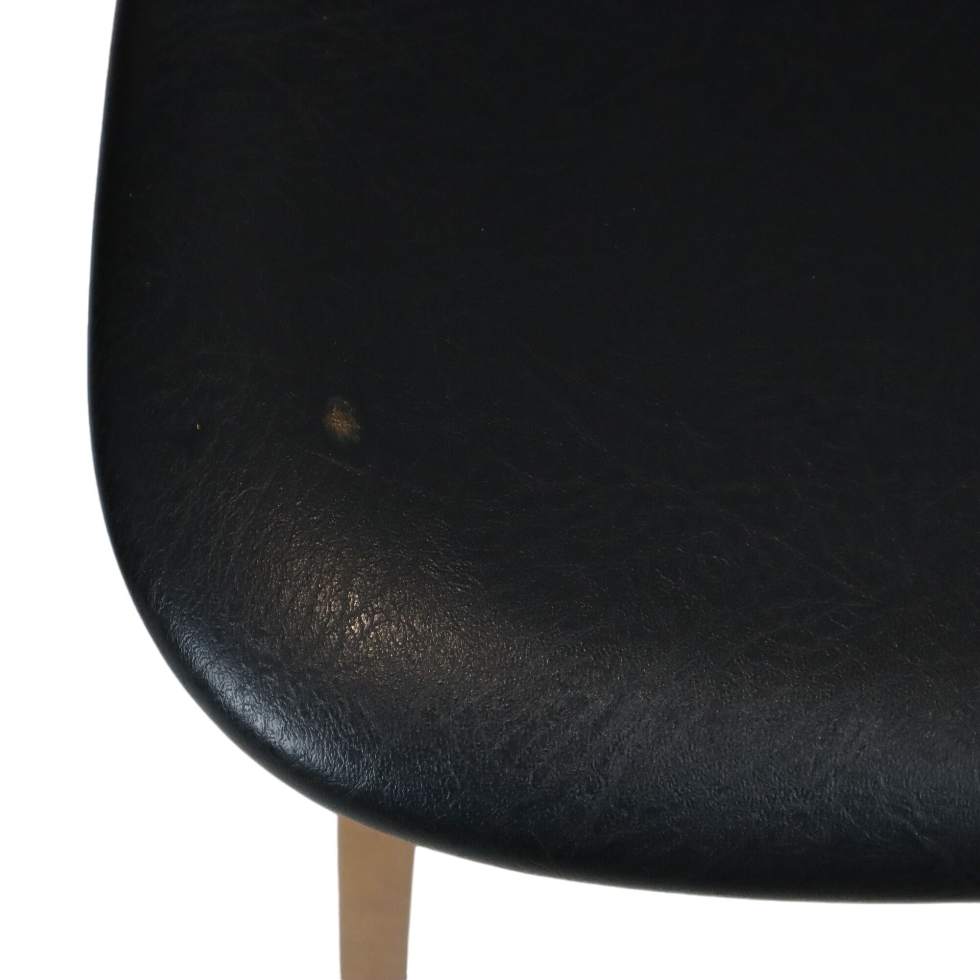 Vintage Design Chairs Beech Wood Black Skai Leather East Germany Möbel 1960