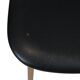 Vintage Design Chairs Beech Wood Black Skai Leather East Germany Möbel 1960