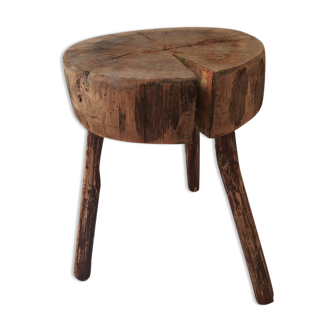 Brutalist tripod stool / sofa end