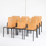 Ensemble de 7 chaises Robert vintage par Thomas Albrecht pour Atoll, Allemagne 1980