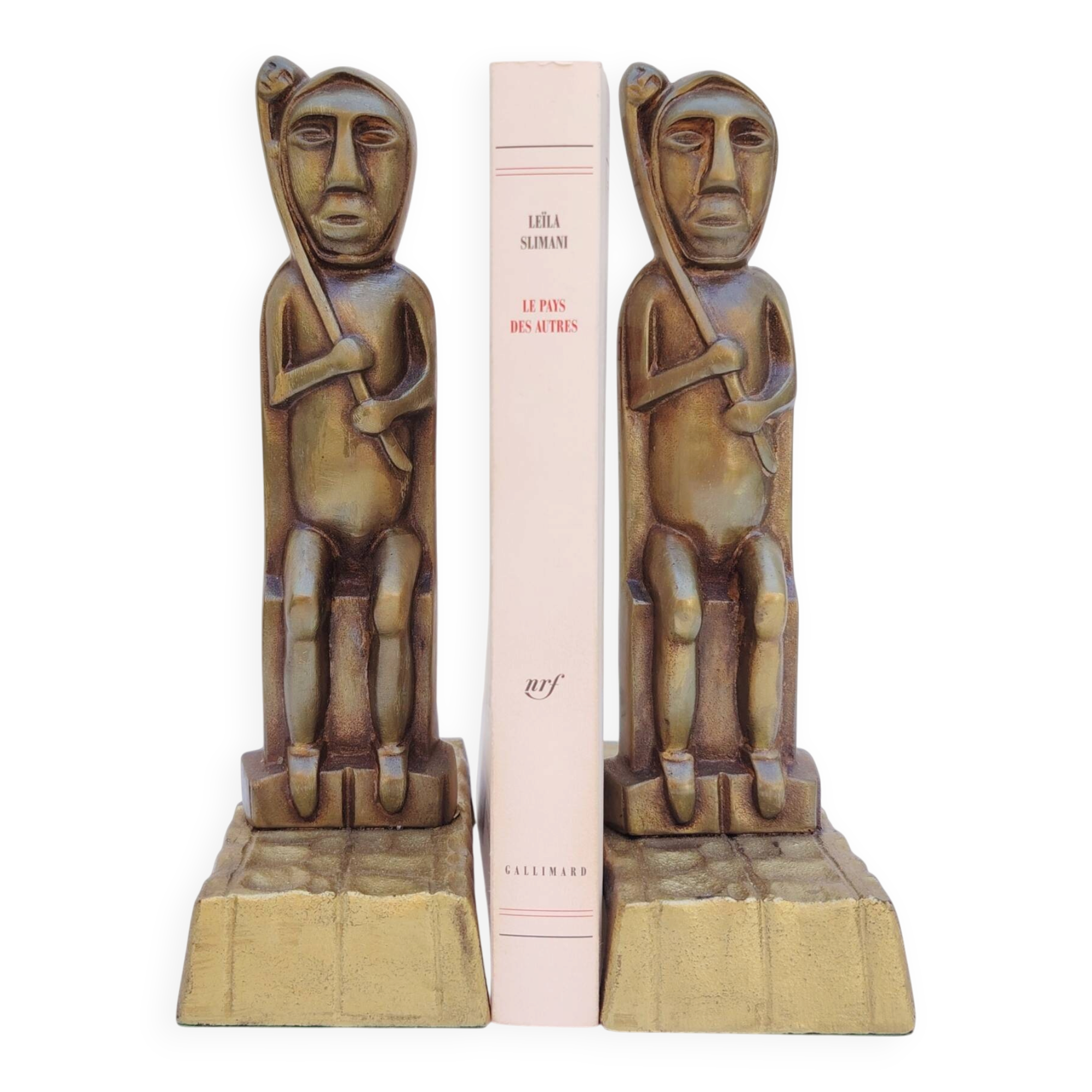 Pair of bronze bookends, Anton Prinner, design