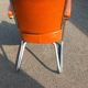 Vintage leatherette and chrome armchair