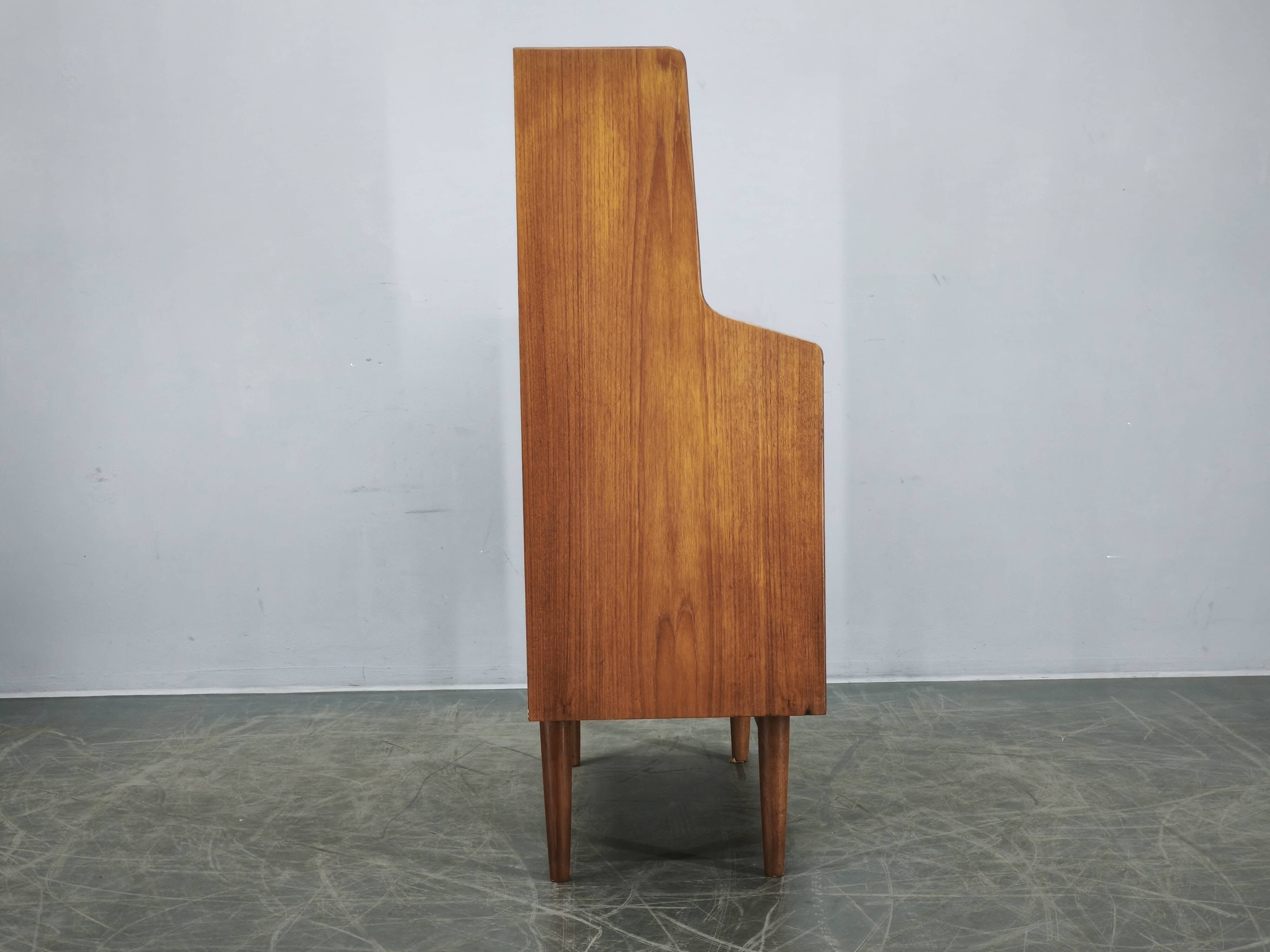 Danish Modern Teak Secretary Writing Desk with Drawers, 1960s