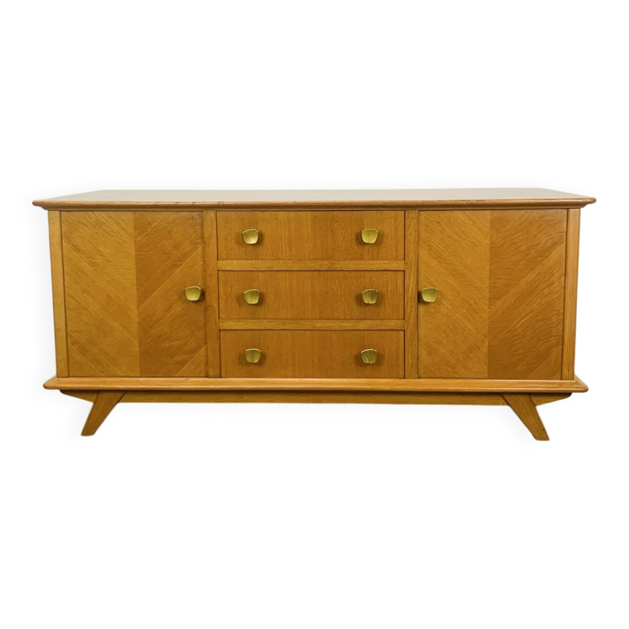 Enfilade en chêne blond, années 50, vintage 