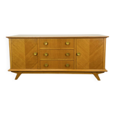 Blonde oak enfilade, 1950s, vintage