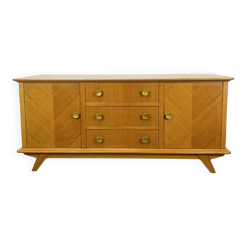 Blonde oak enfilade, 1950s, vintage