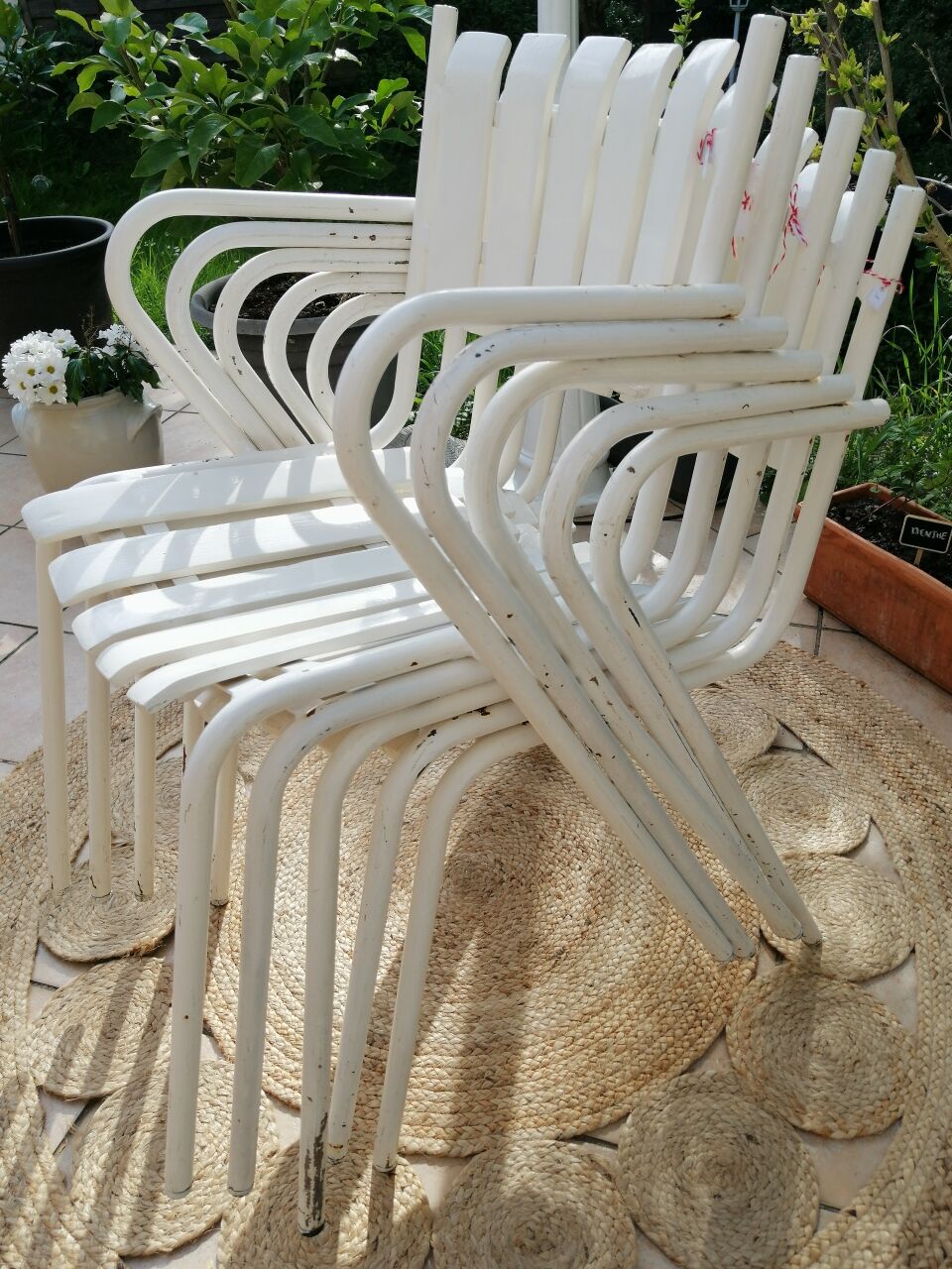 Vintage garden armchairs