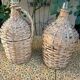 Vintage demijohn 40cm glass + wicker (3-5L)