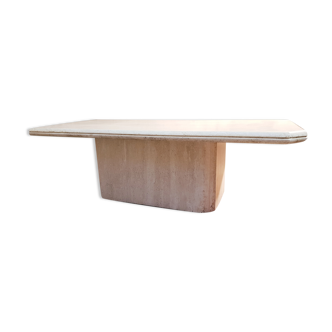 Travertine coffee table