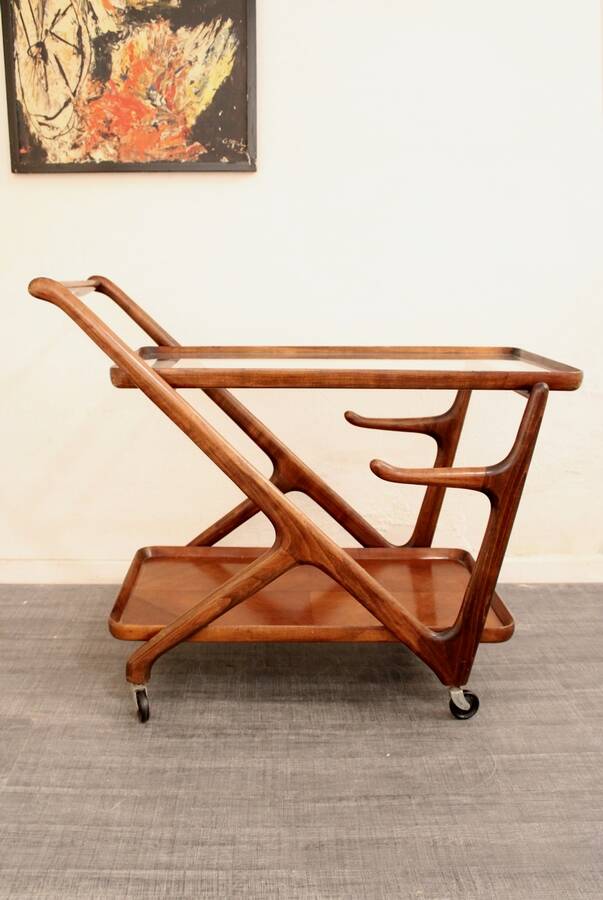 Cesare Lacca Italian fifties design serving cart for Cassina