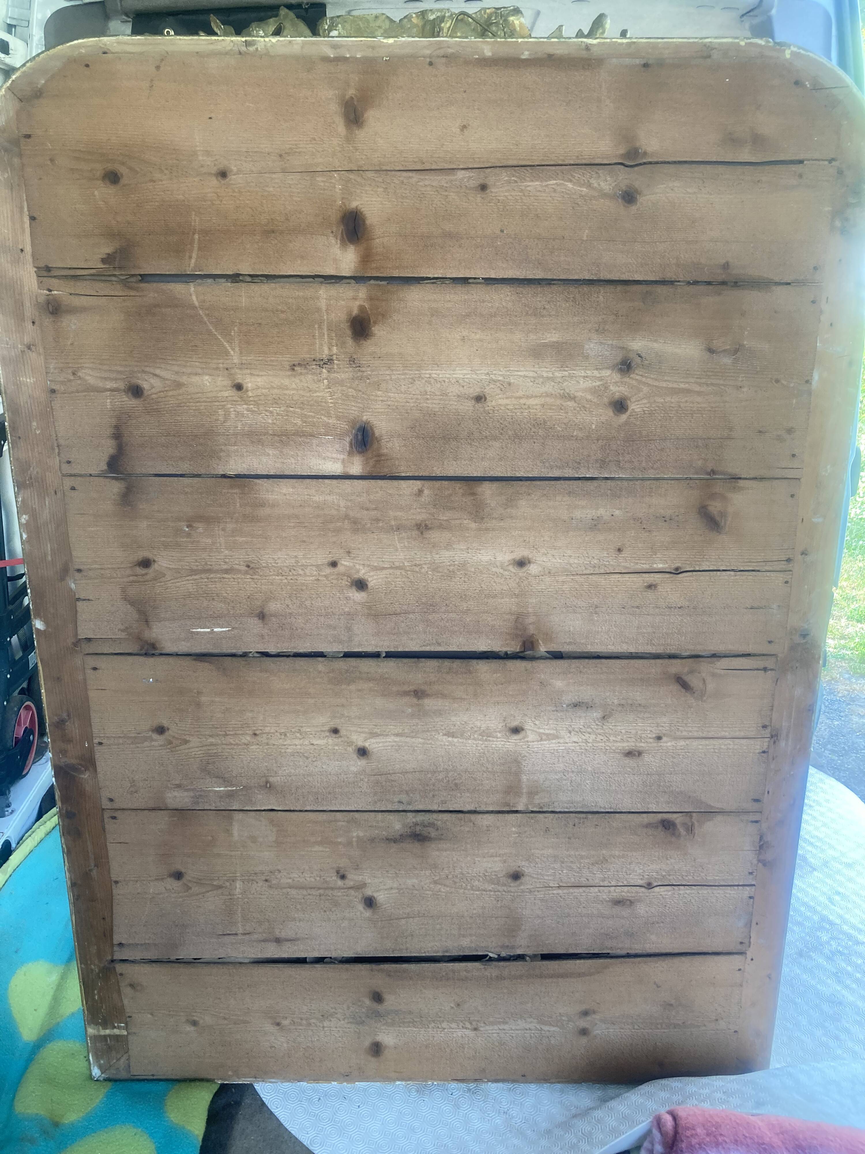 Gilded wooden fireplace mirror with pediment