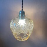 70s glass pendant light