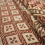 Antique afghan soumakh rug handmade oriental wool flat woven rug- 190x300cm