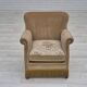 1960s, Danish lounge chair, green furniture velour, original condition.