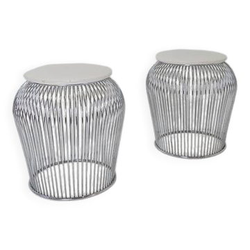 Pair of  wire stools - 1970s