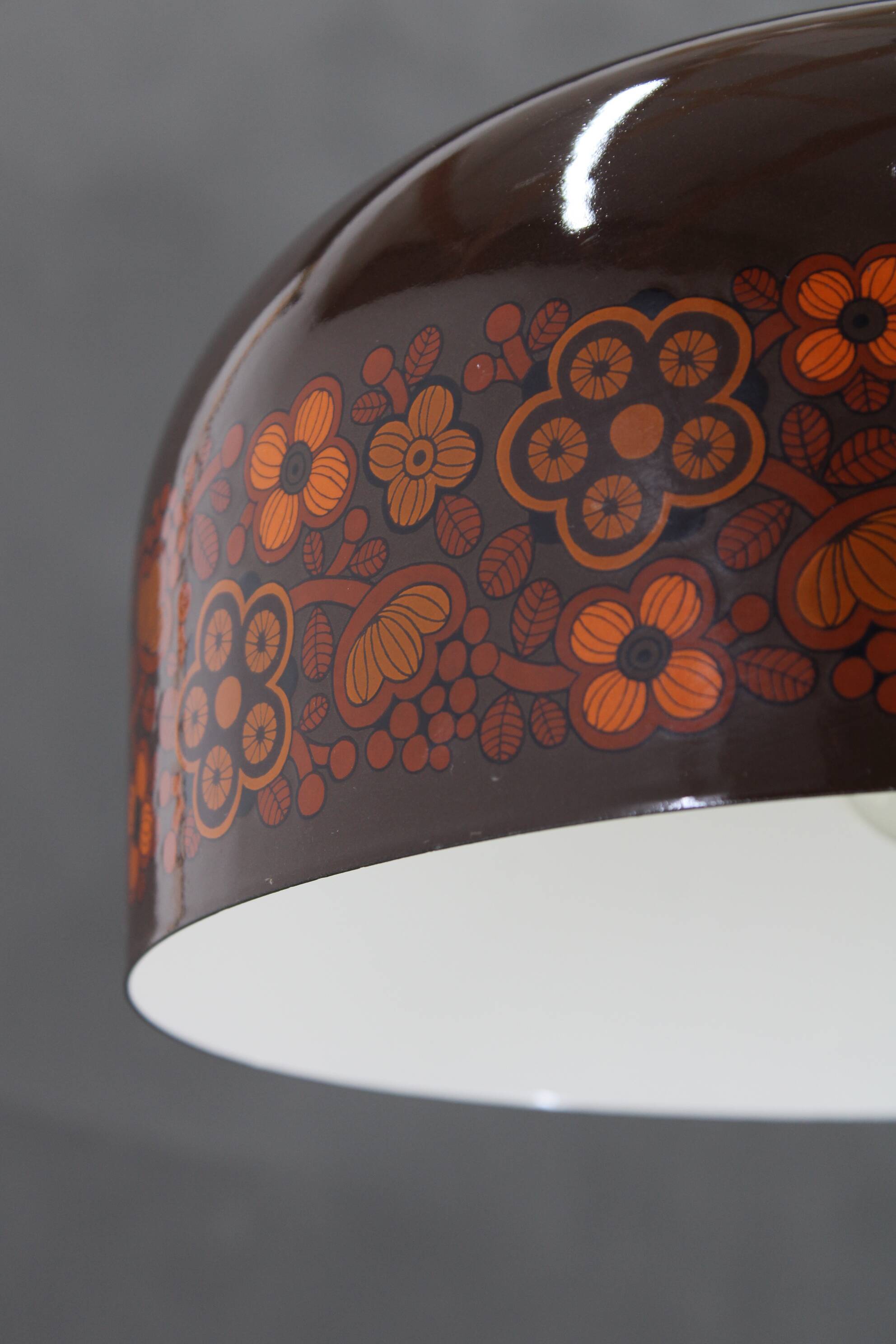 1970s Pendant Lamp with Floral Motiv, Czechoslovakia