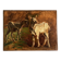 Portrait on the farm goats in the meadow 19th oil on canvas