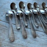 Set of 12 dessert spoons, Art Deco