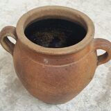 Antique French grespot confit pot