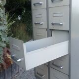 Industrial furniture with drawers on feet 1950