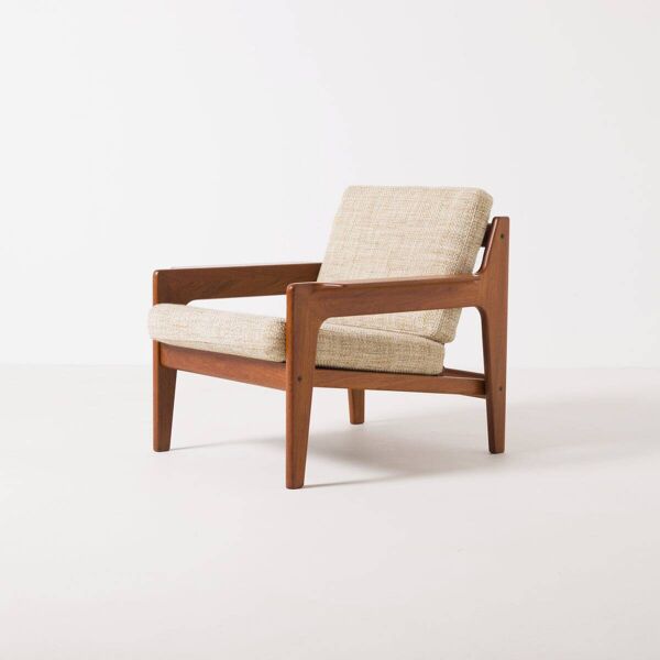 Ensemble de 2 chaises faciles en teck par Arne Wahl Iversen pour Komfort, Danemark, années 1960.