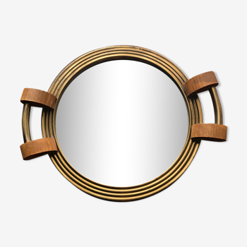 Small mirror tray and brass