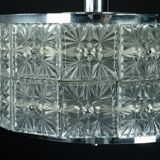 Vintage Kinkeldey Crystal Glass and chrome Chandelier. Germany 1960s