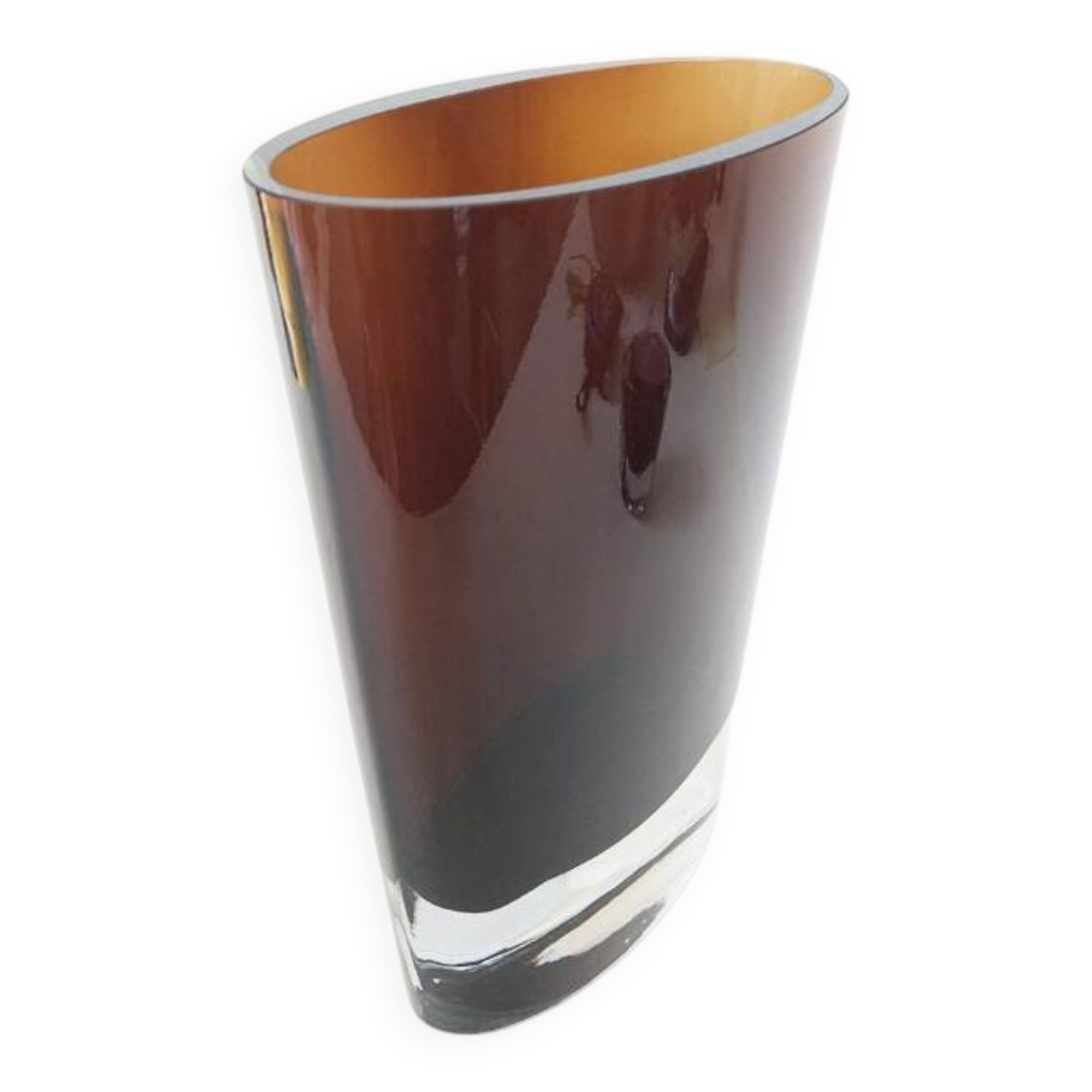 Murano crystal vase, mid-20th century