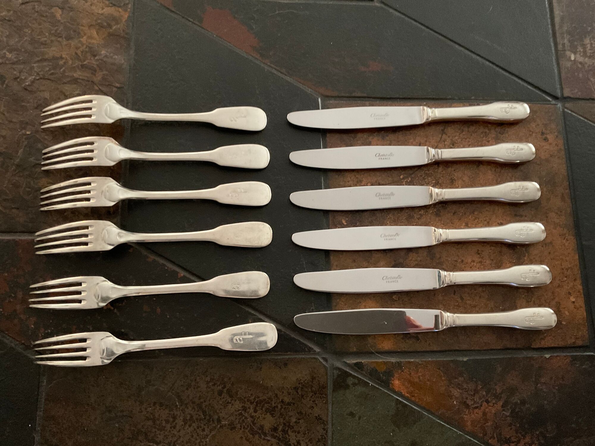 Set of 12 christofle seats for Air France