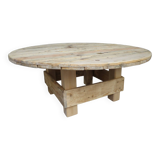 Round coffee table in drum