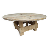 Round coffee table in drum