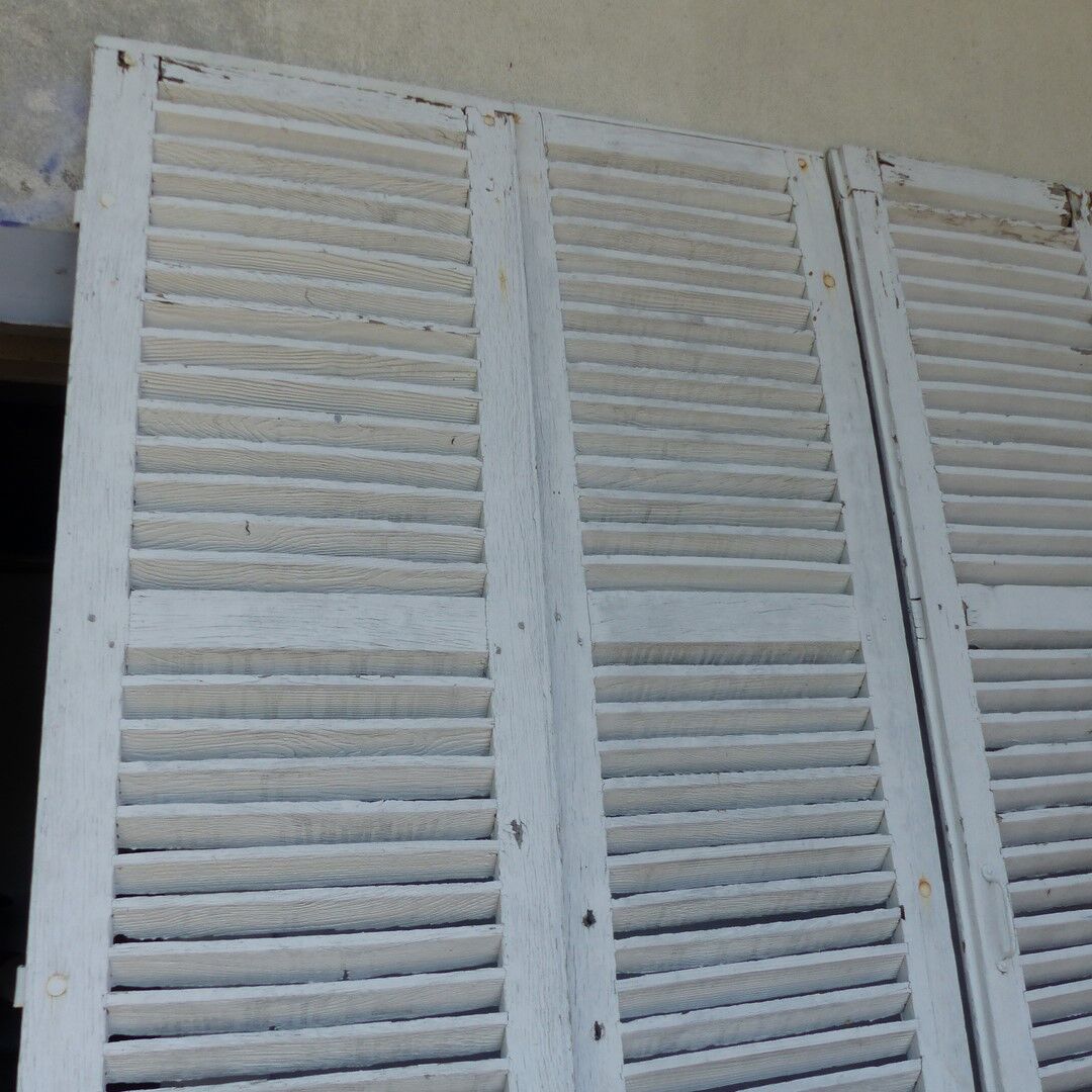 Set of 3 old shutters wooden shutters huteur 268 cm