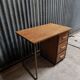 Bureau d'école vintage bois et métal
