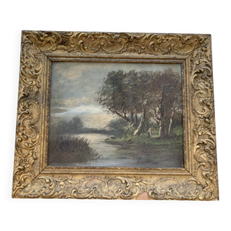 Ancient riverbank tableau