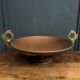 1930 copper bowl with Art Deco bronze handles