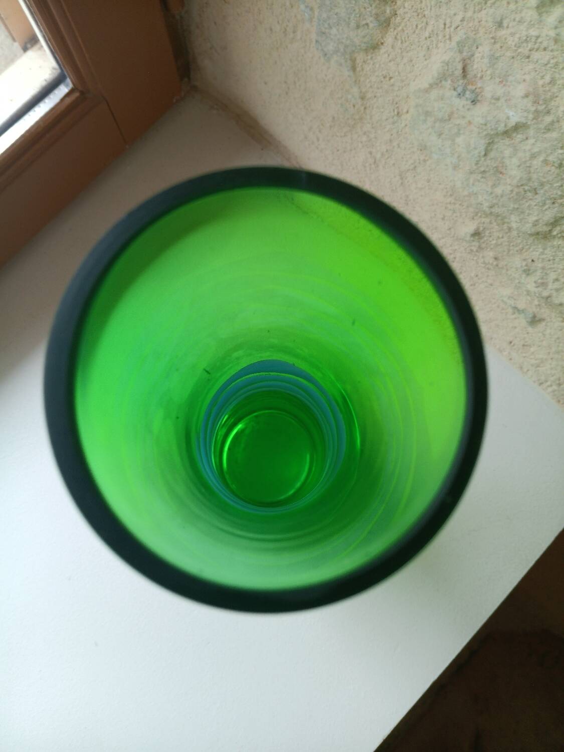 Green Murano vase